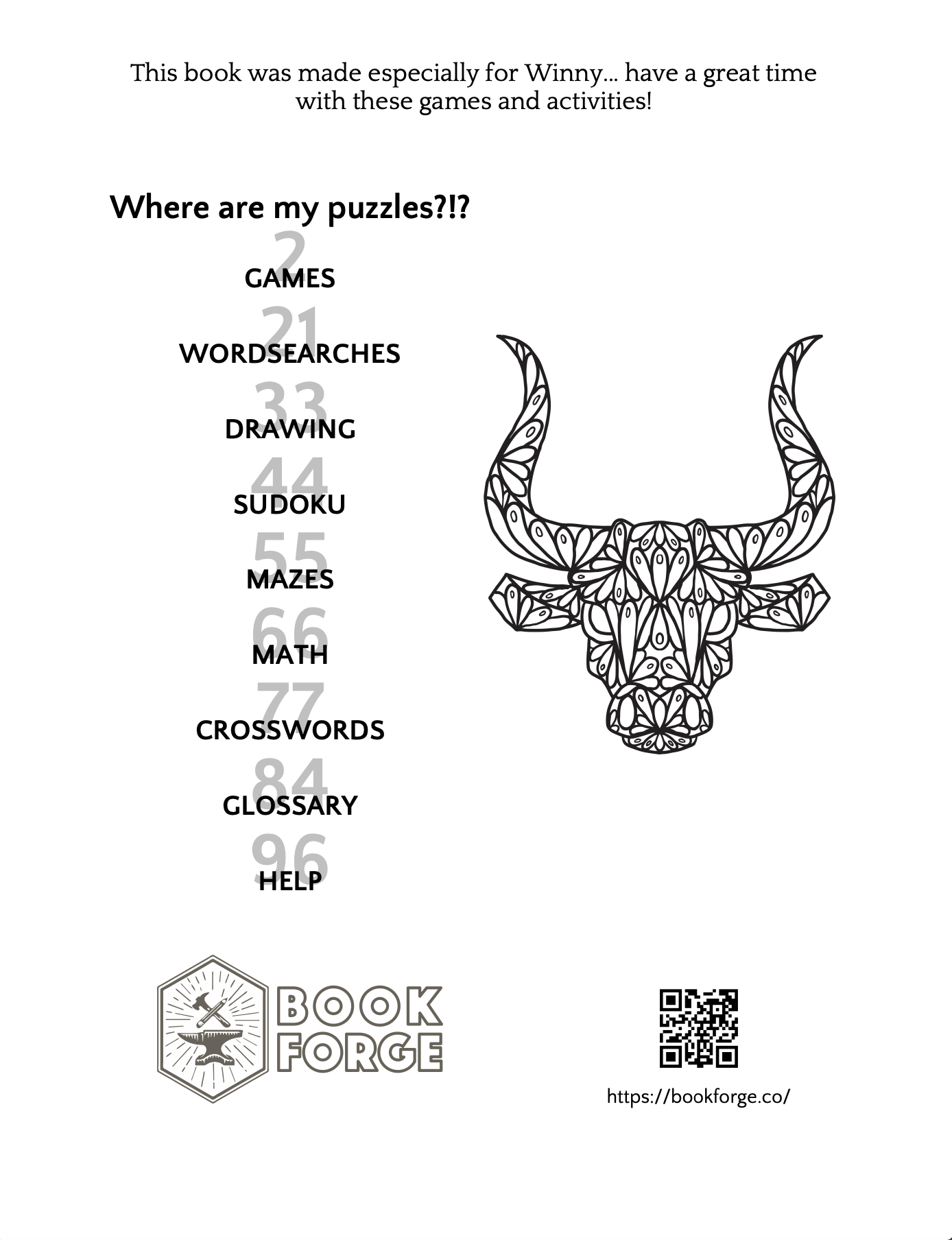 Premium Personalized Animal Activity Book