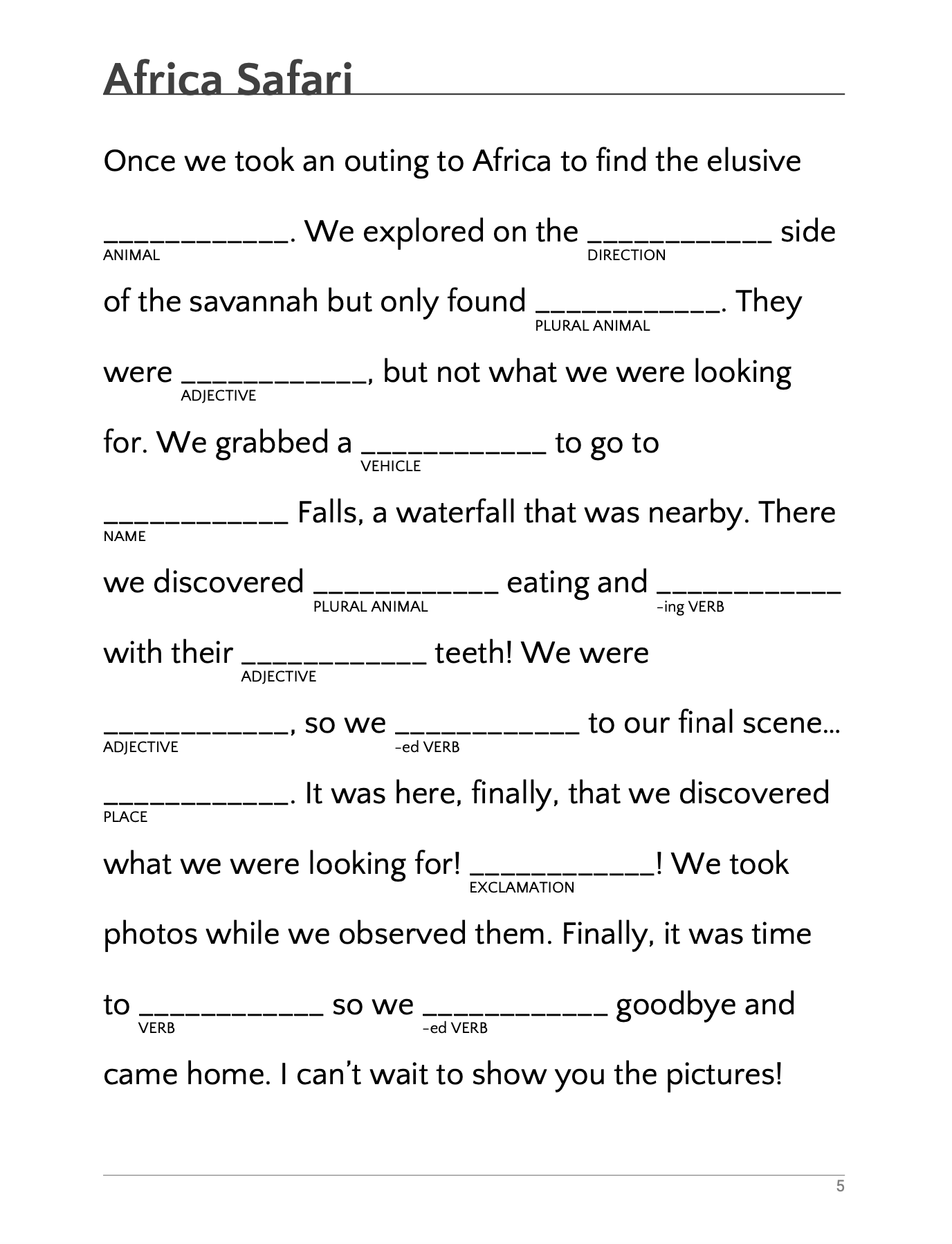 Premium Personalized Animal Activity Book